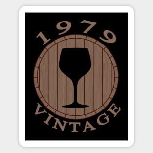 Vintage Wine Lover Birthday 1979 Sticker